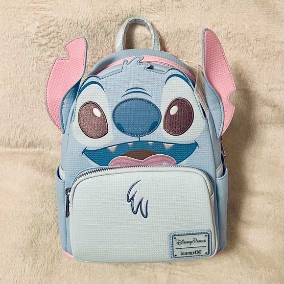 Disney Parks Loungefly Pastel Blue Stitch 626 Day Backpack - Picture 2 of 12